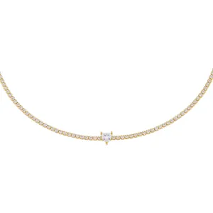 CZ Heart Tennis Choker