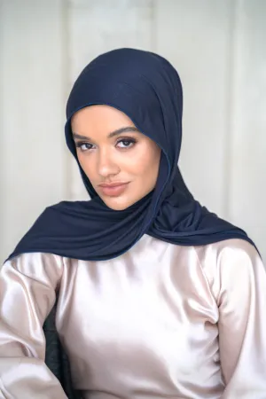 Deep navy jersey Hijab -Colour 012