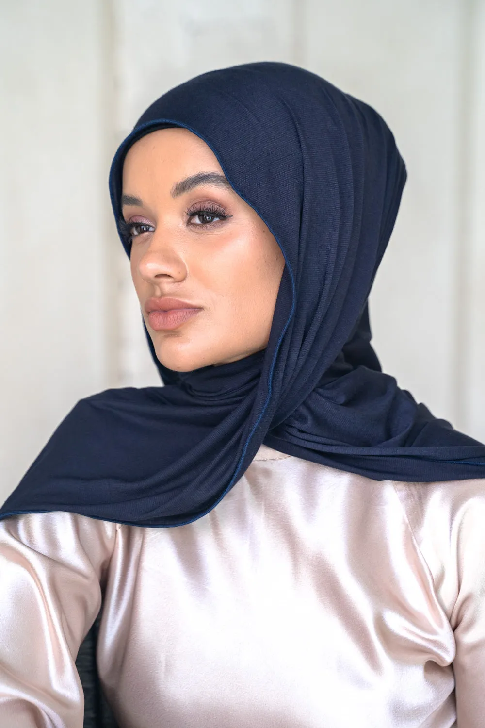 Deep navy jersey Hijab -Colour 012