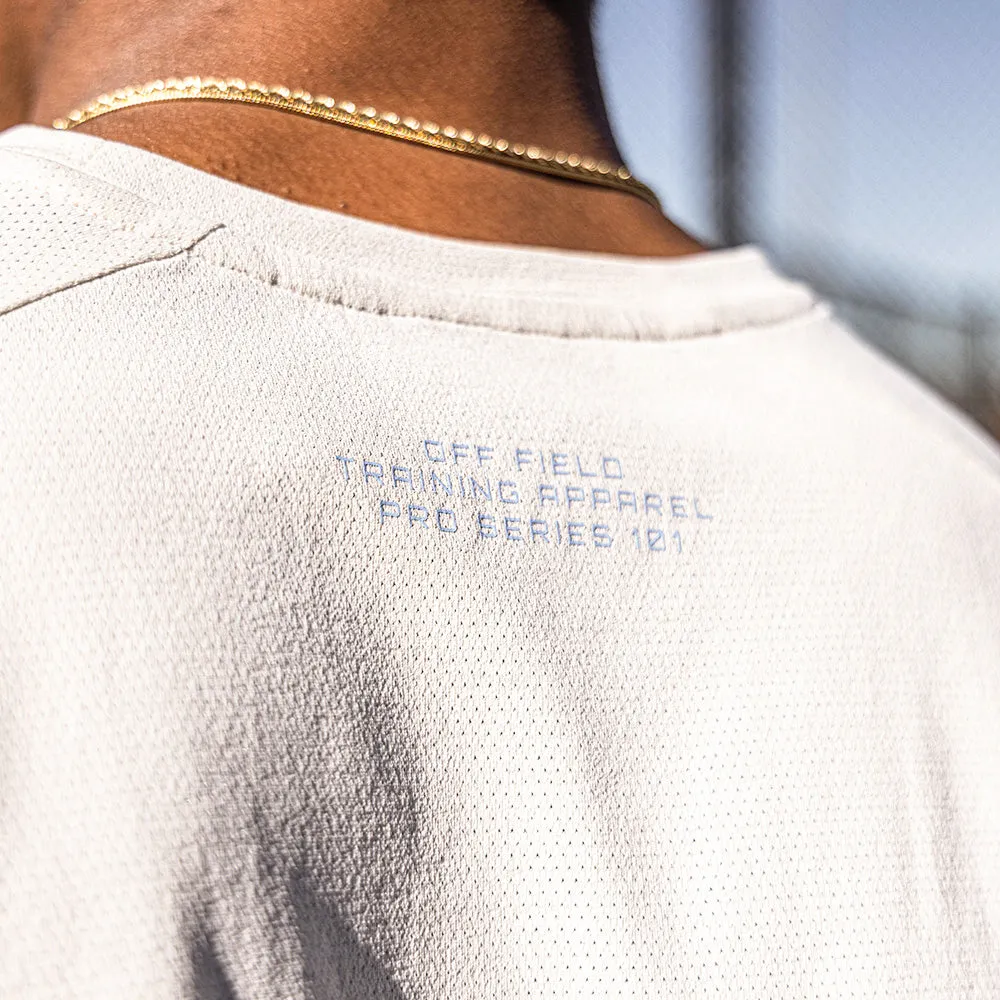 Diamond Tech Tee - Bone/Light Blue
