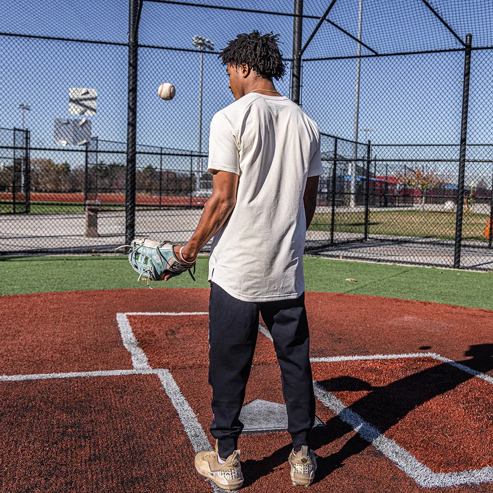 Diamond Tech Tee - Bone/Light Blue