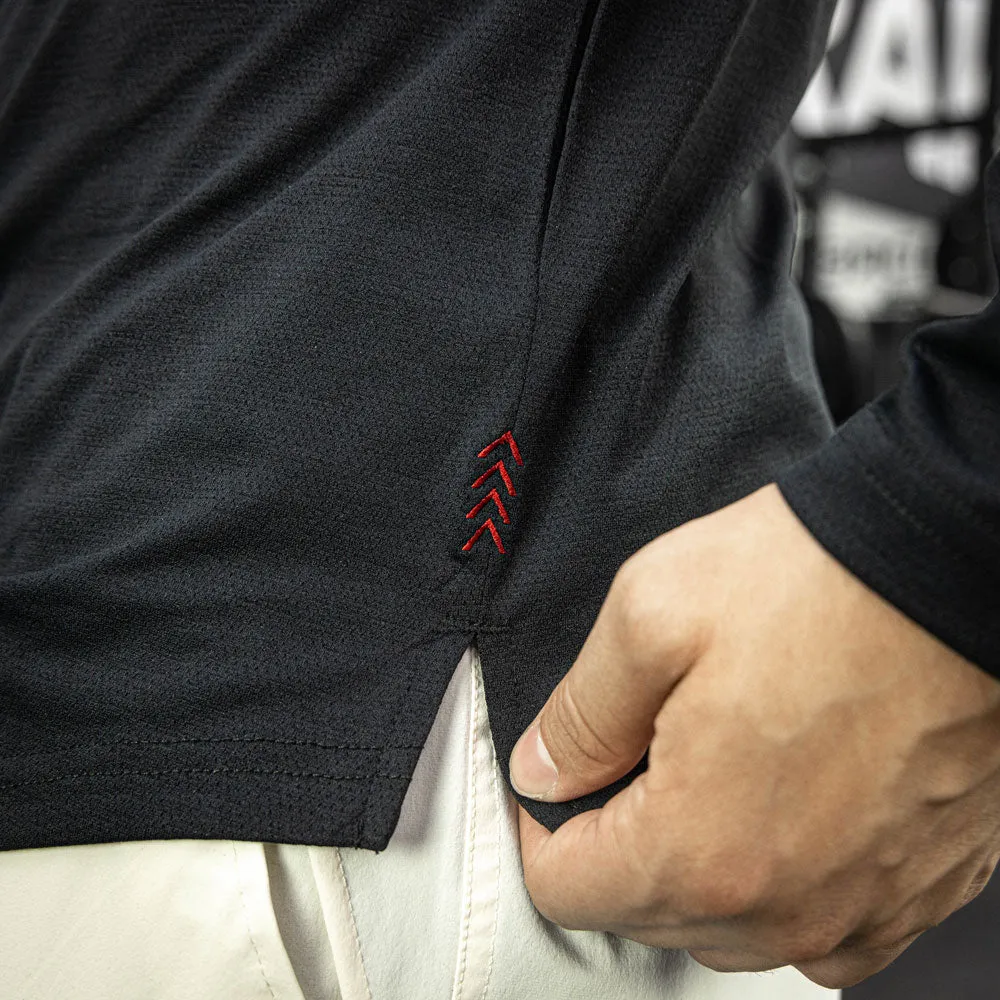Diamond Tech Youth Long Sleeve - Black/White
