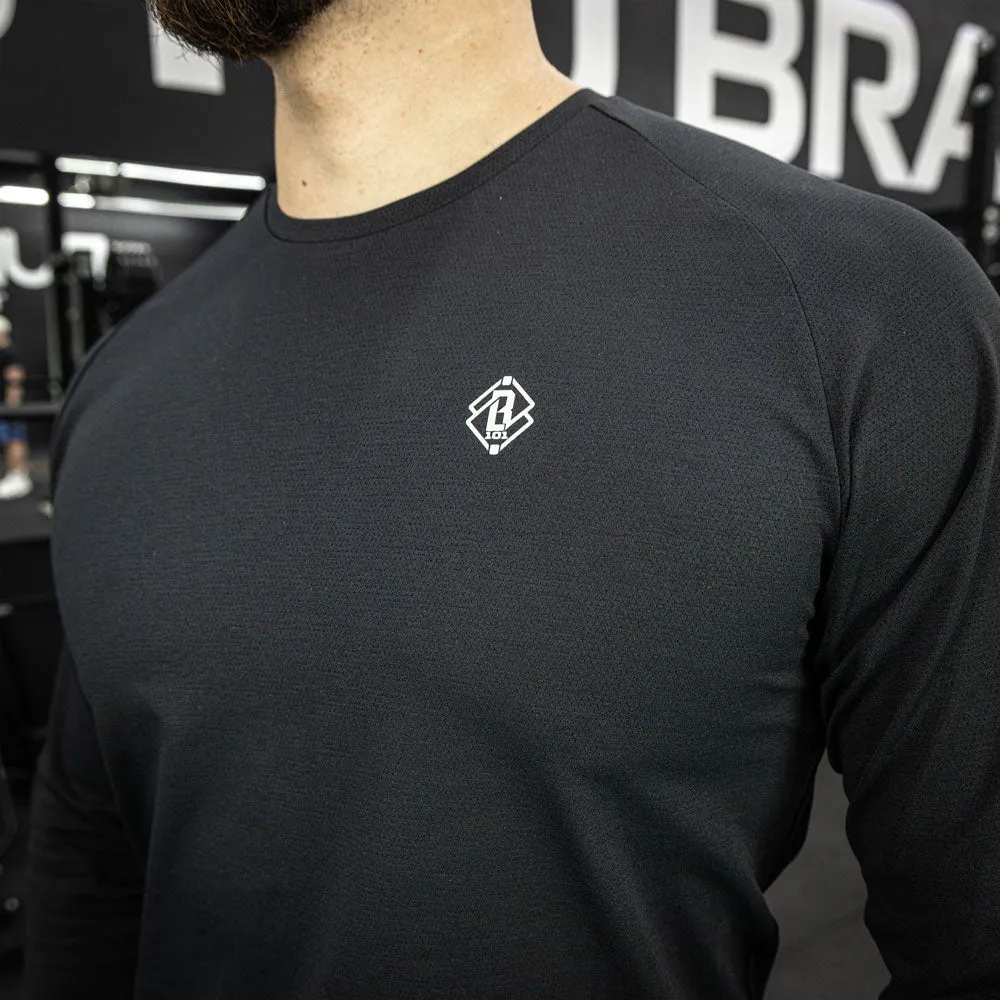 Diamond Tech Youth Long Sleeve - Black/White