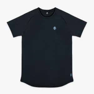 Diamond Tech Youth Tee - Black/Light Blue