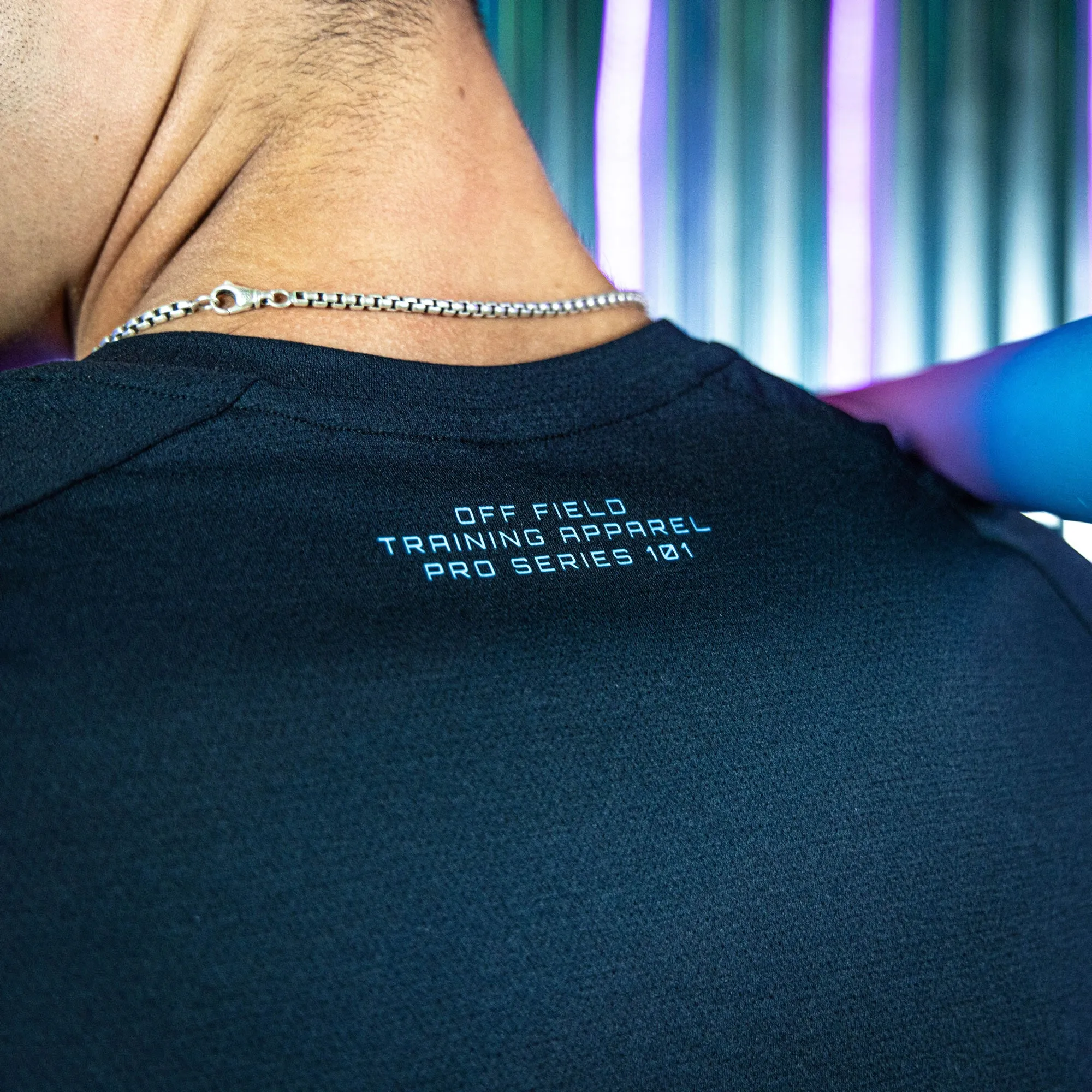 Diamond Tech Youth Tee - Black/Light Blue