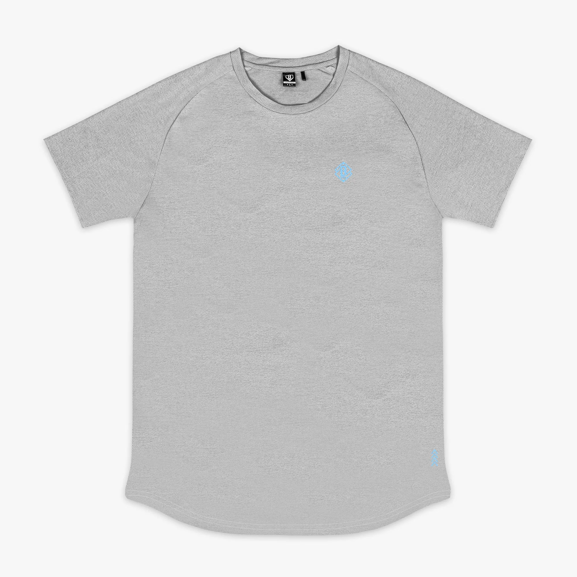 Diamond Tech Youth Tee - Gray/Light Blue