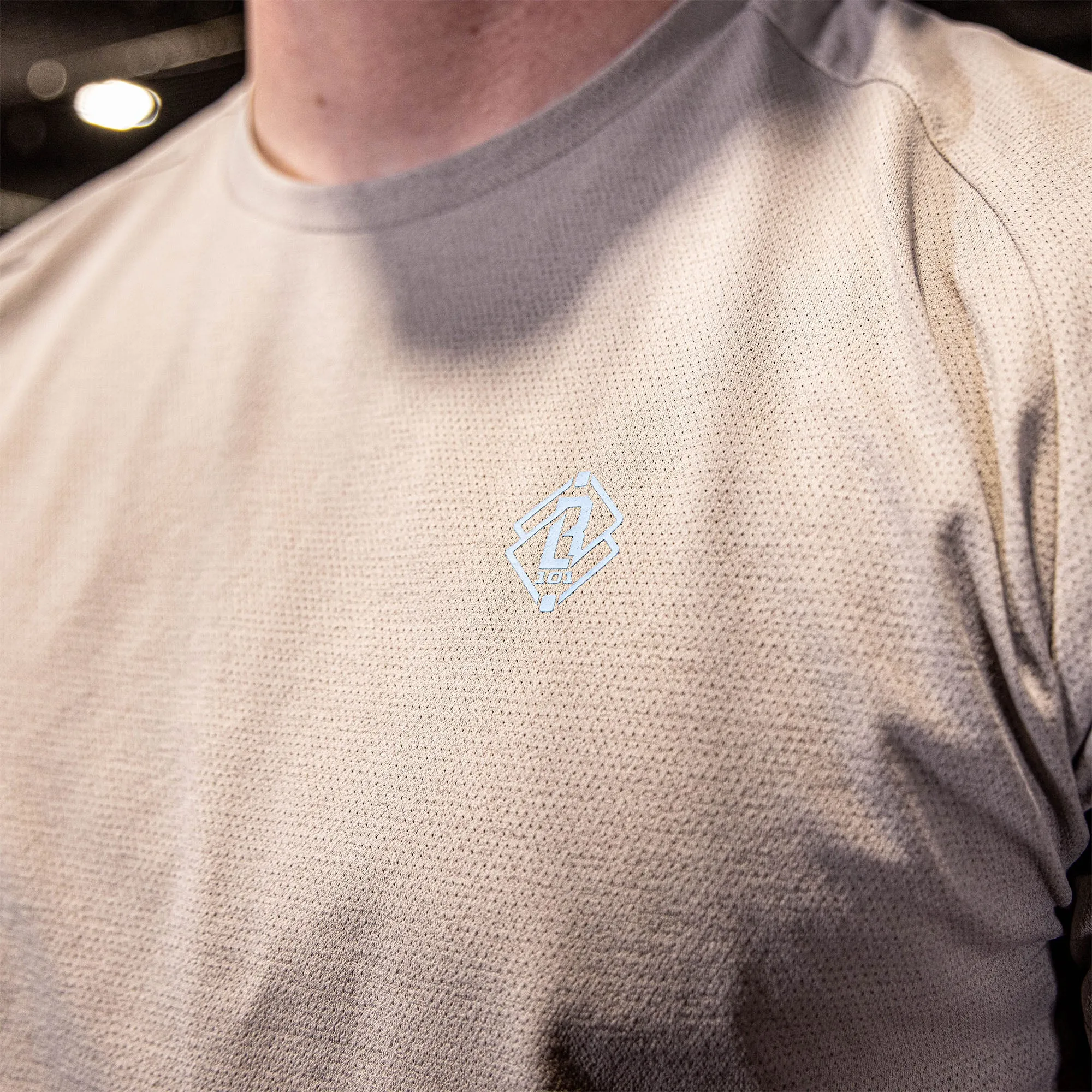 Diamond Tech Youth Tee - Gray/Light Blue