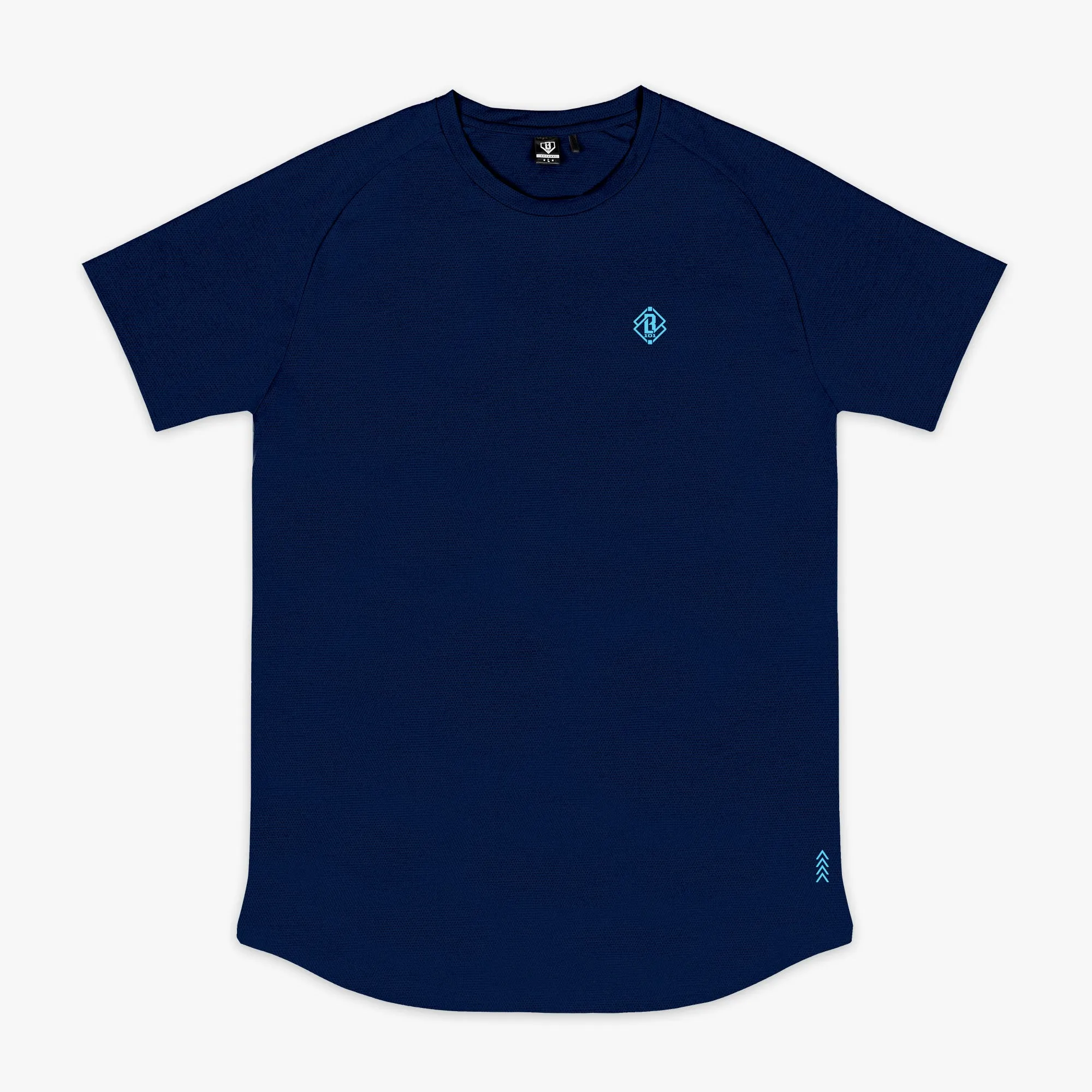 Diamond Tech Youth Tee - Navy/Light Blue