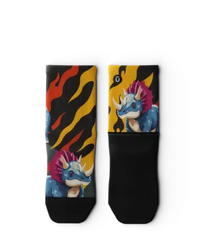 Dino Quarter Socks