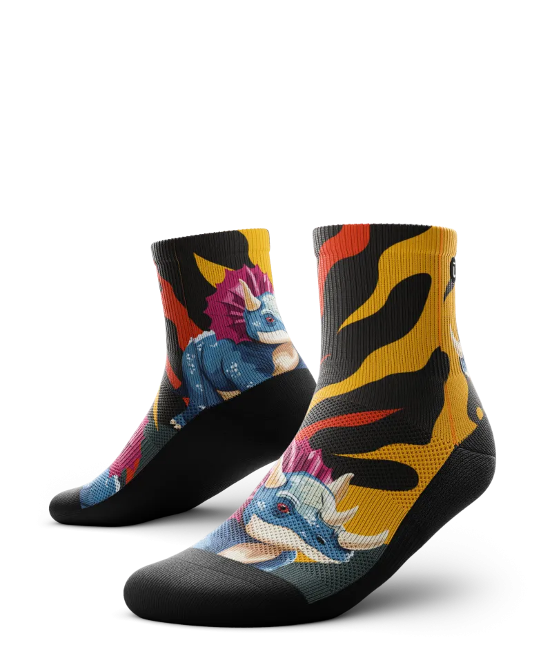 Dino Quarter Socks