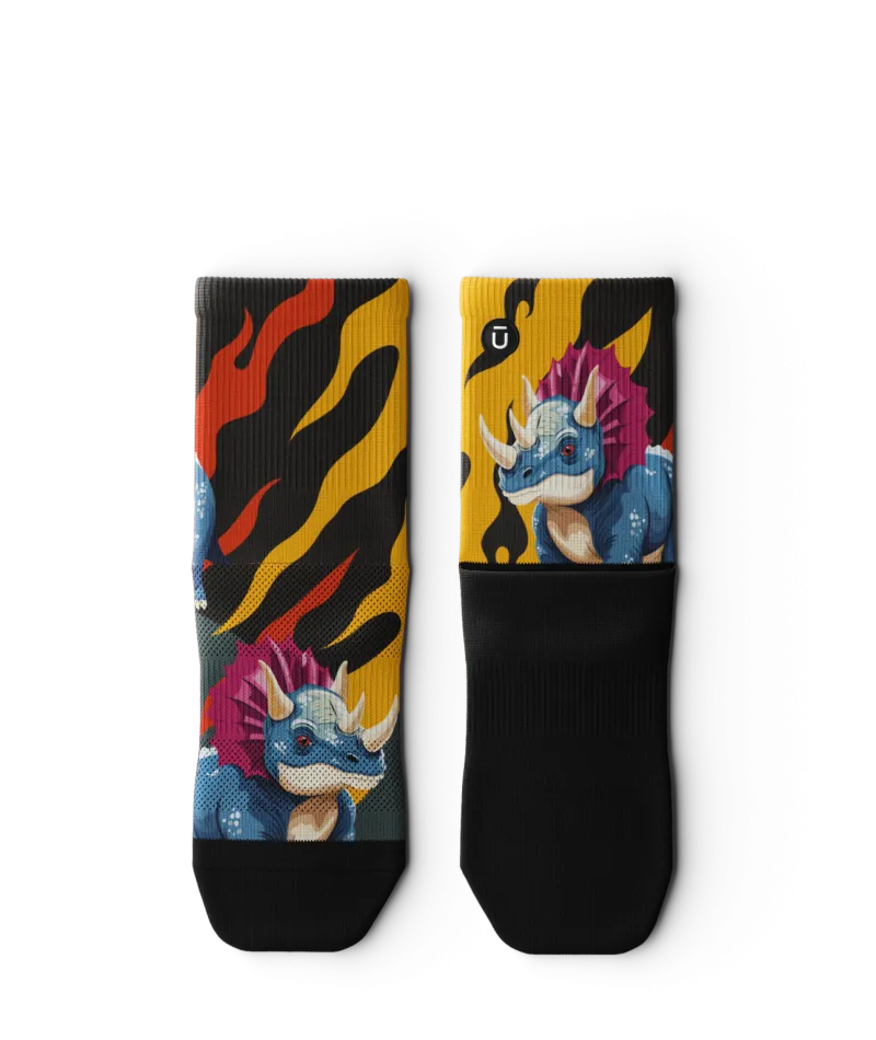 Dino Quarter Socks