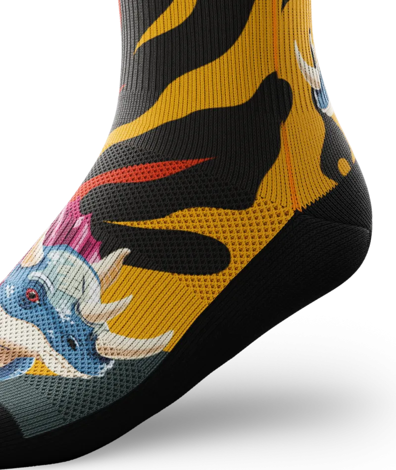 Dino Quarter Socks