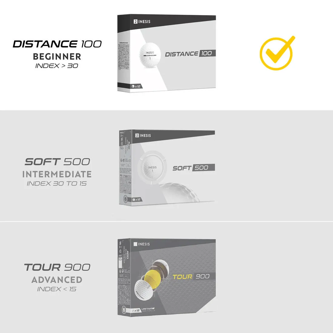 Distance 100 Golf Ball x12