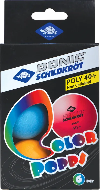 Donic Color Popps 6pk 40mm Table Tennis Balls