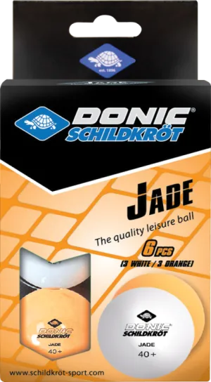 Donic Jade Ball Orange Poly 6pk 40mm Table Tennis Balls