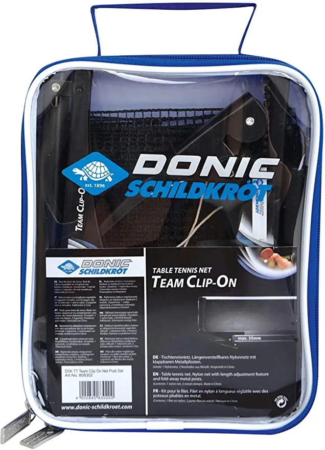 Donic Schildrot Team Clip-On Table Tennis Net