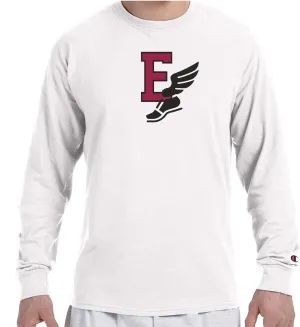 E WITH TRACK SHOE Champion Brand Long Sleeve White