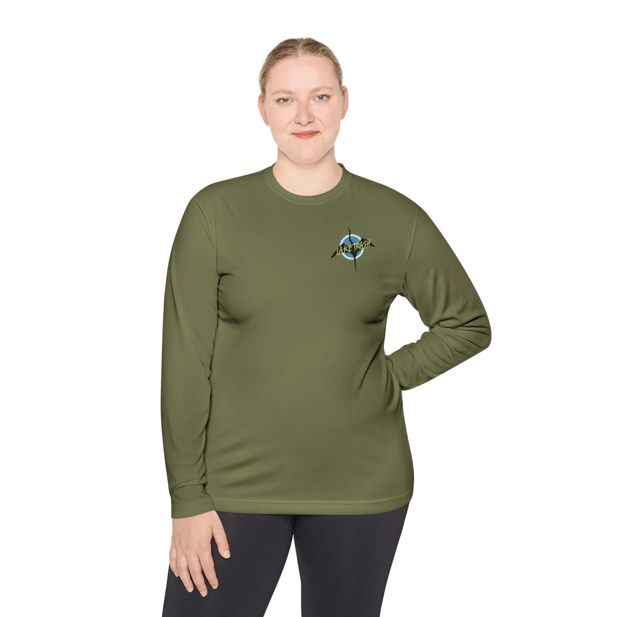 Eco-Friendly Unisex Long Sleeve Tee - 'Lake Trash' Design for Outdoor Lovers