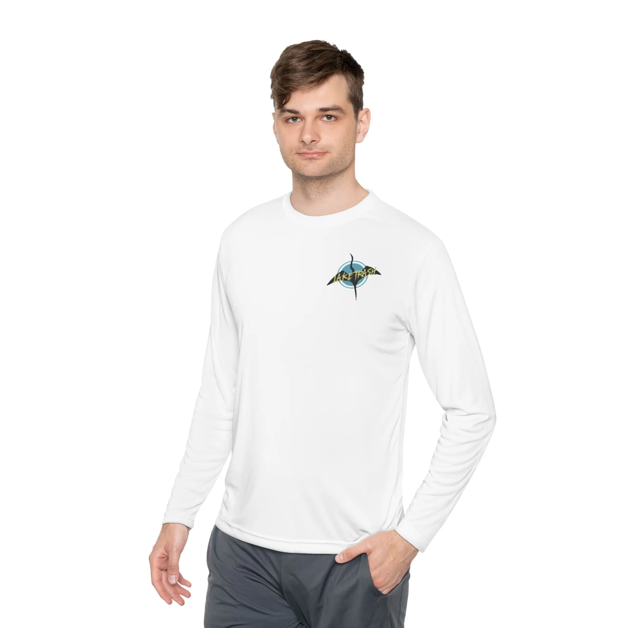 Eco-Friendly Unisex Long Sleeve Tee - 'Lake Trash' Design for Outdoor Lovers