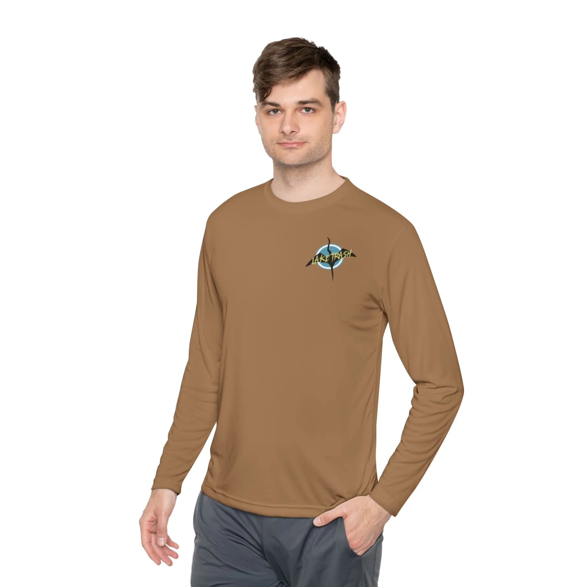 Eco-Friendly Unisex Long Sleeve Tee - 'Lake Trash' Design for Outdoor Lovers
