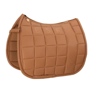Eskadron Platinum Cognac faux leather big square saddlepad