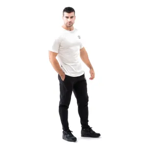 Estremo Fitness Flex-Knit Crew Neck Tees - White