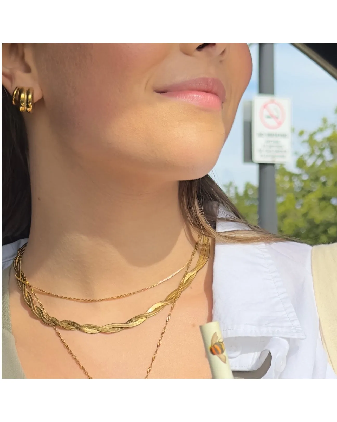 Ever Jewelley Time Out Chain Necklace - Gold