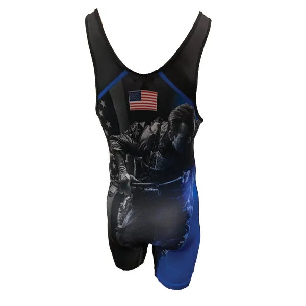 Evo9x FREEDOM FIGHTER Full Dye Sublimated Wrestling Singlet