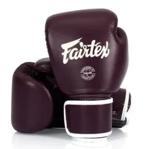 Fairtex BGV16 Leather Maroon Muay Thai Boxing Gloves