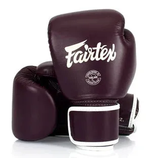 Fairtex BGV16 Leather Maroon Muay Thai Boxing Gloves