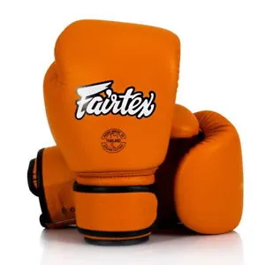 Fairtex BGV16 Leather Orange Muay Thai Boxing Gloves