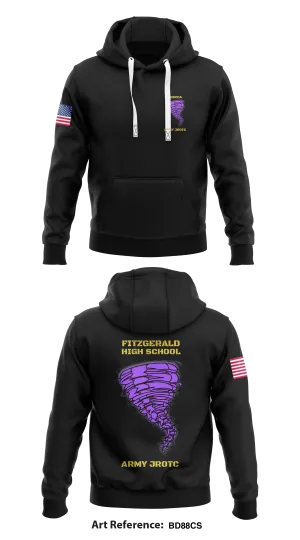 Fitzgerald High school College and Career Academy Army JROTC Store 1  Core Men's Hooded Performance Sweatshirt - BD88CS