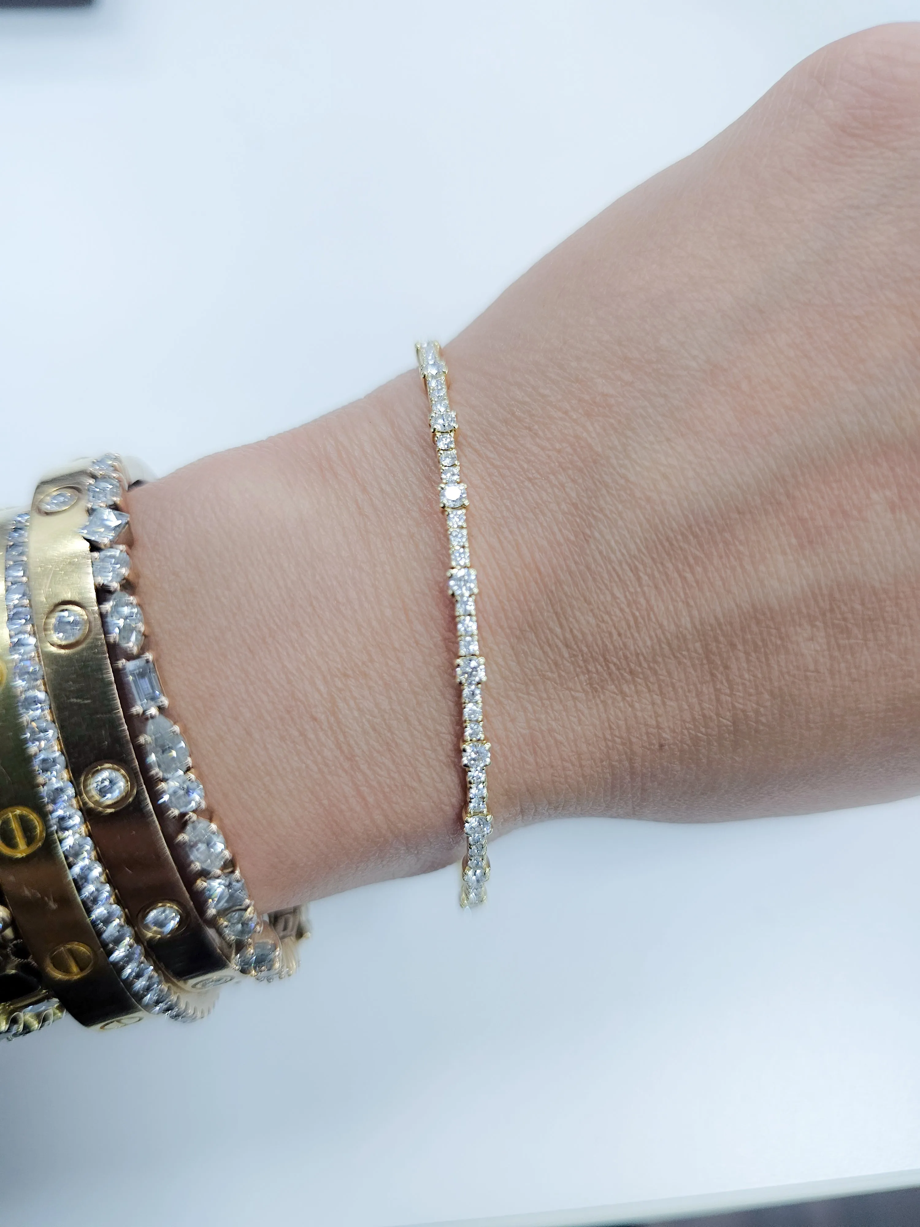 Flexible Diamond Bangle Bracelet
