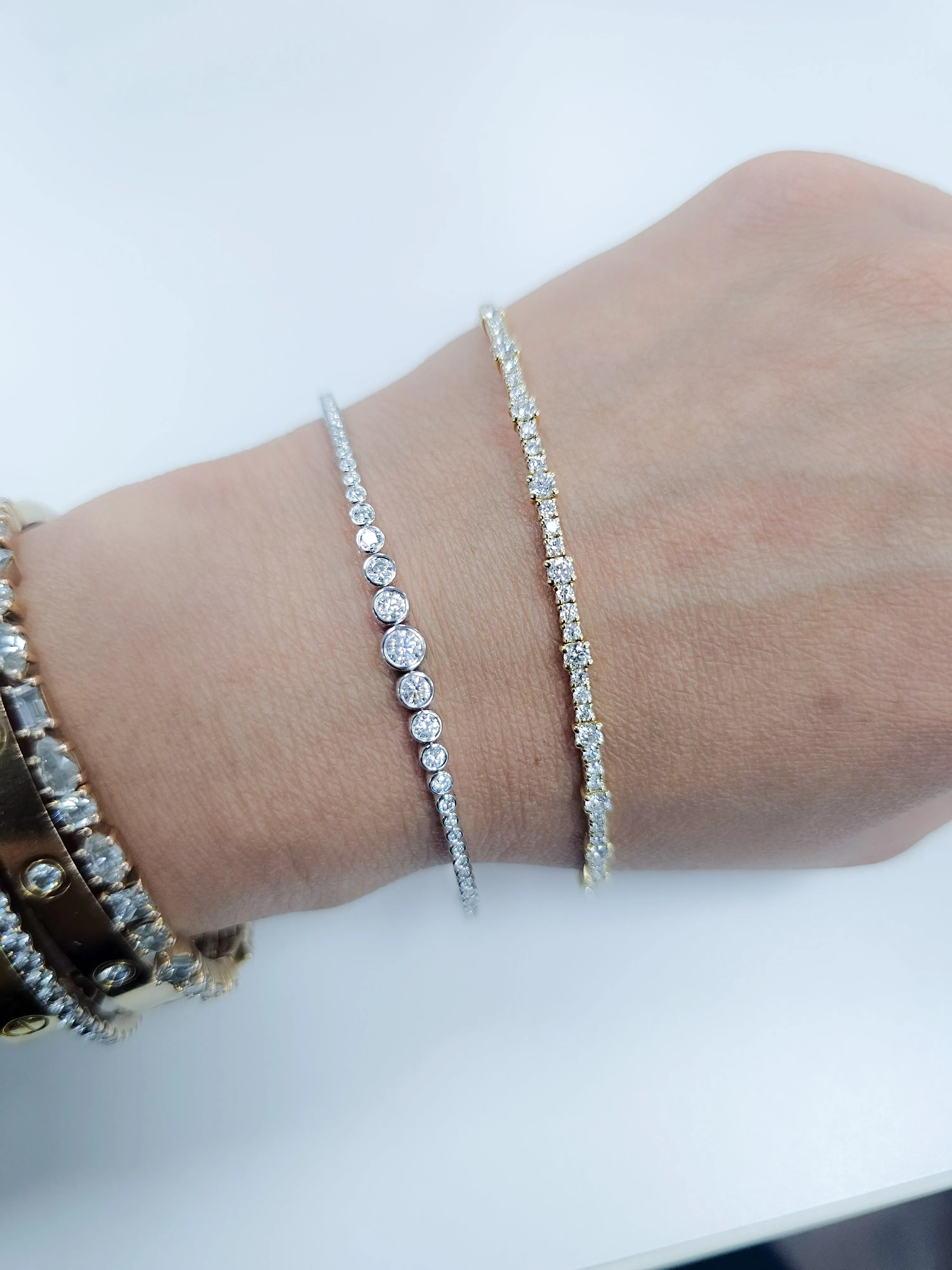 Flexible Diamond Bangle Bracelet