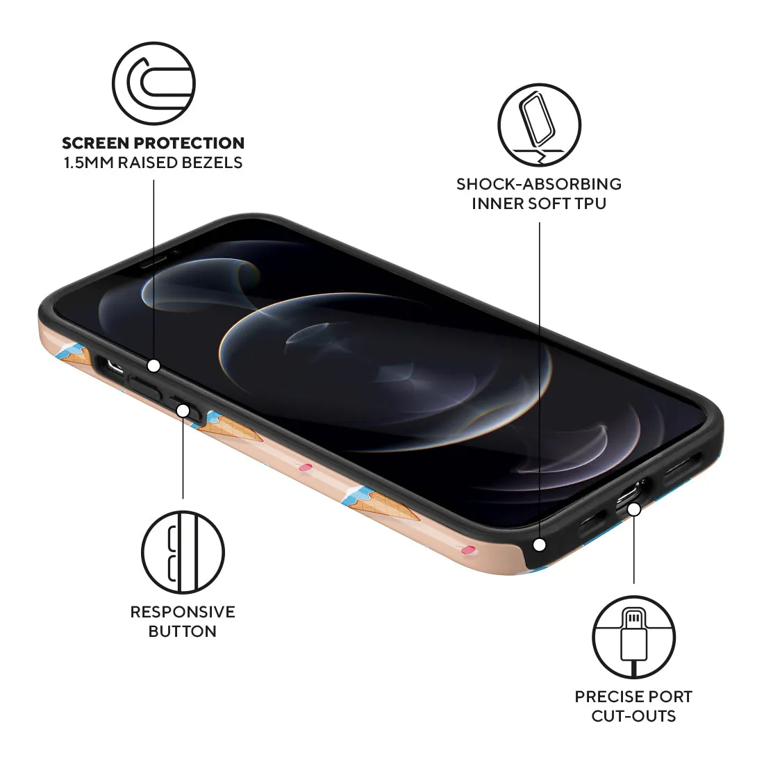 Fujisan Peach Ice Cream - iPhone 12 Pro Max Case