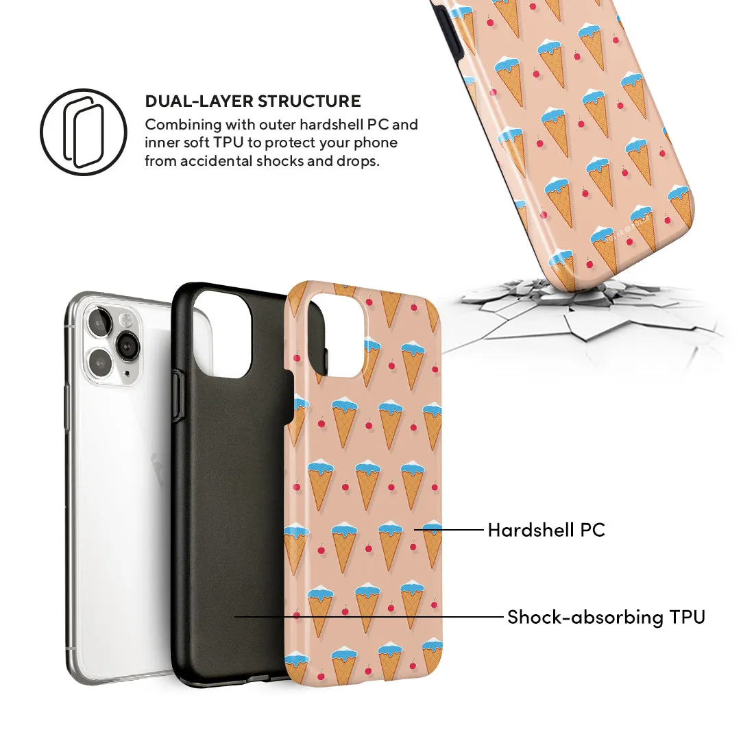 Fujisan Peach Ice Cream - iPhone 12 Pro Max Case