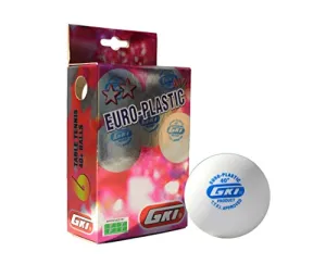 GKI Euro Plastic Table Tennis Ball, Size 40 , (White)
