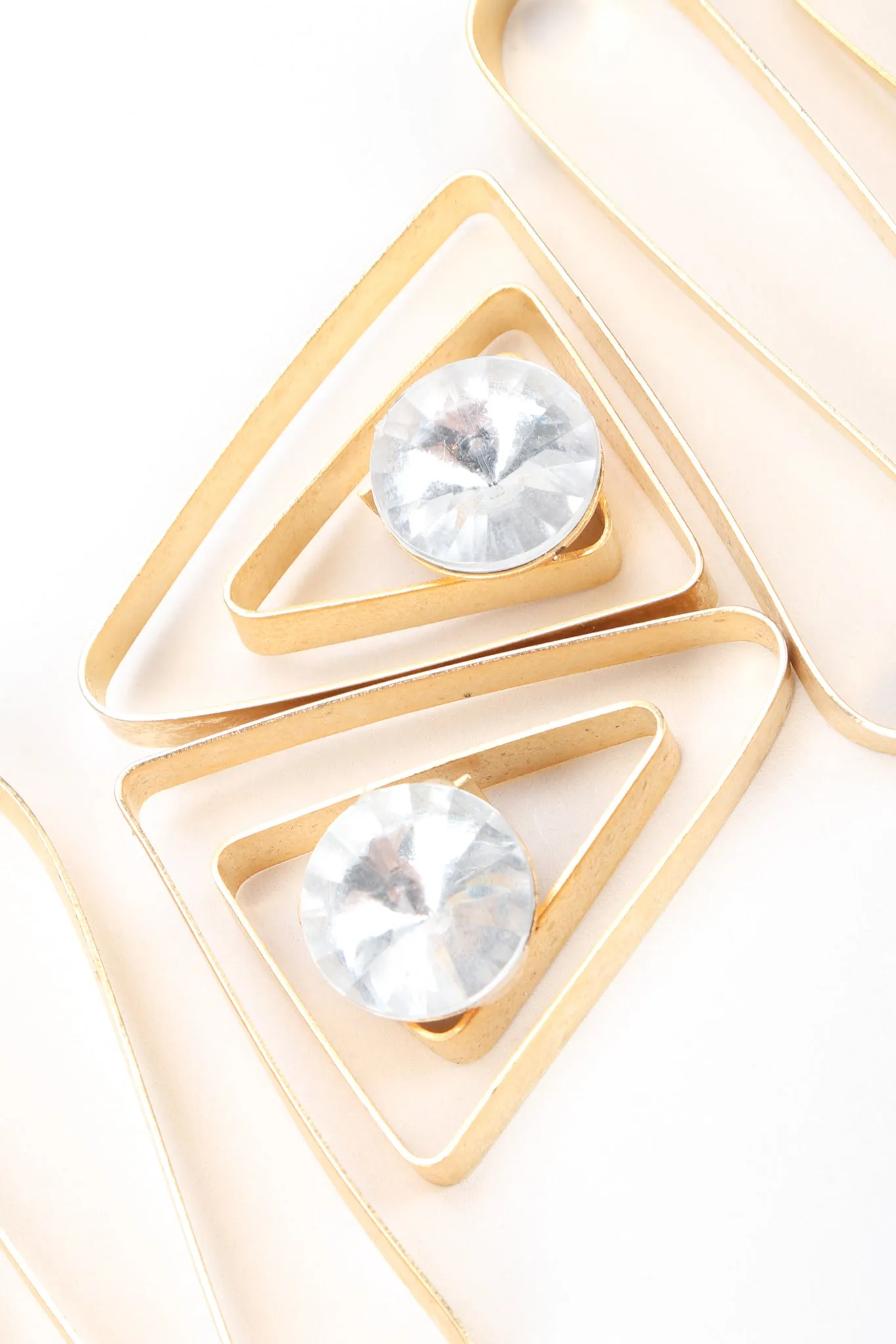 Gold Metal Ribbon Earrings