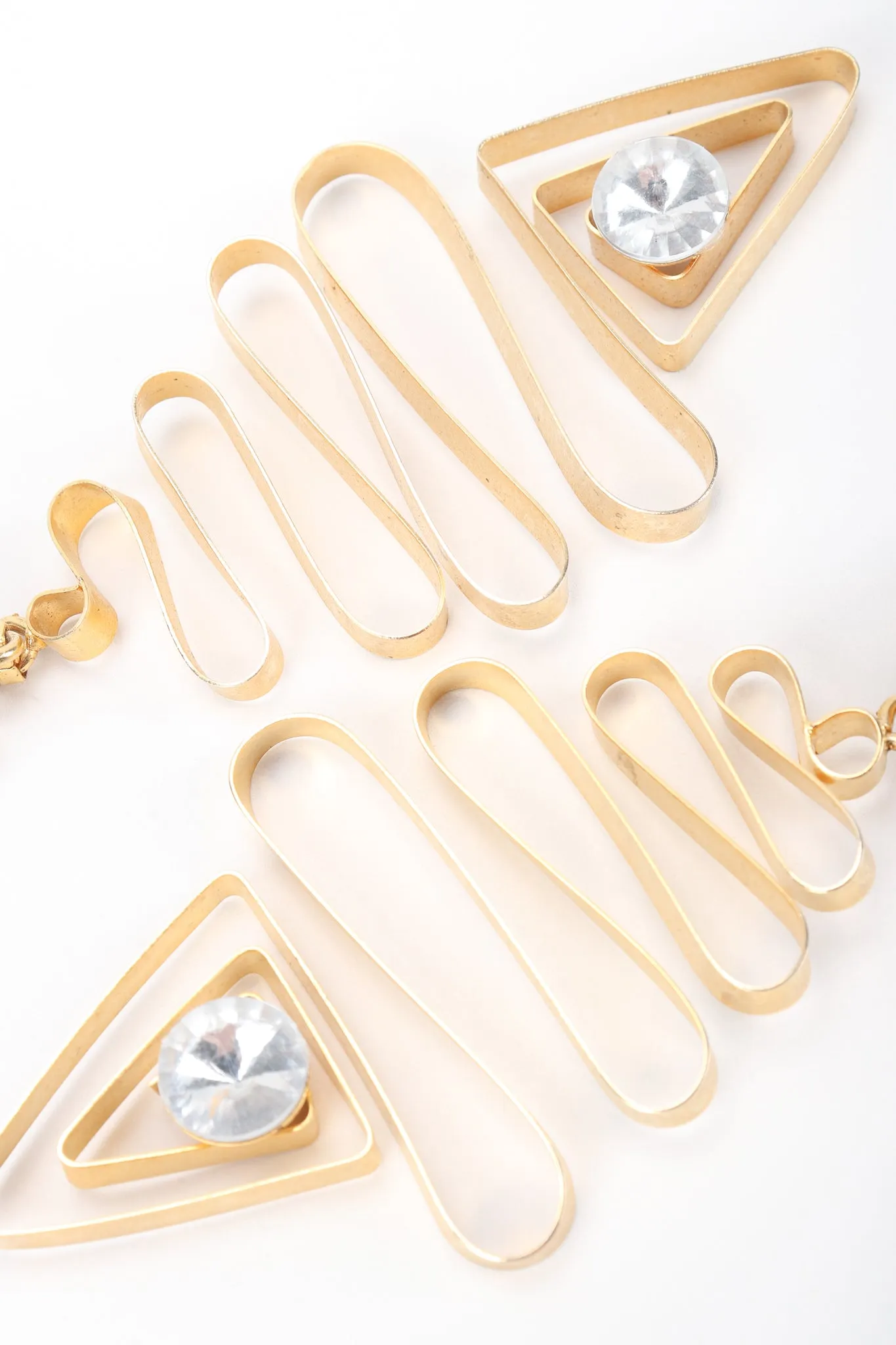 Gold Metal Ribbon Earrings