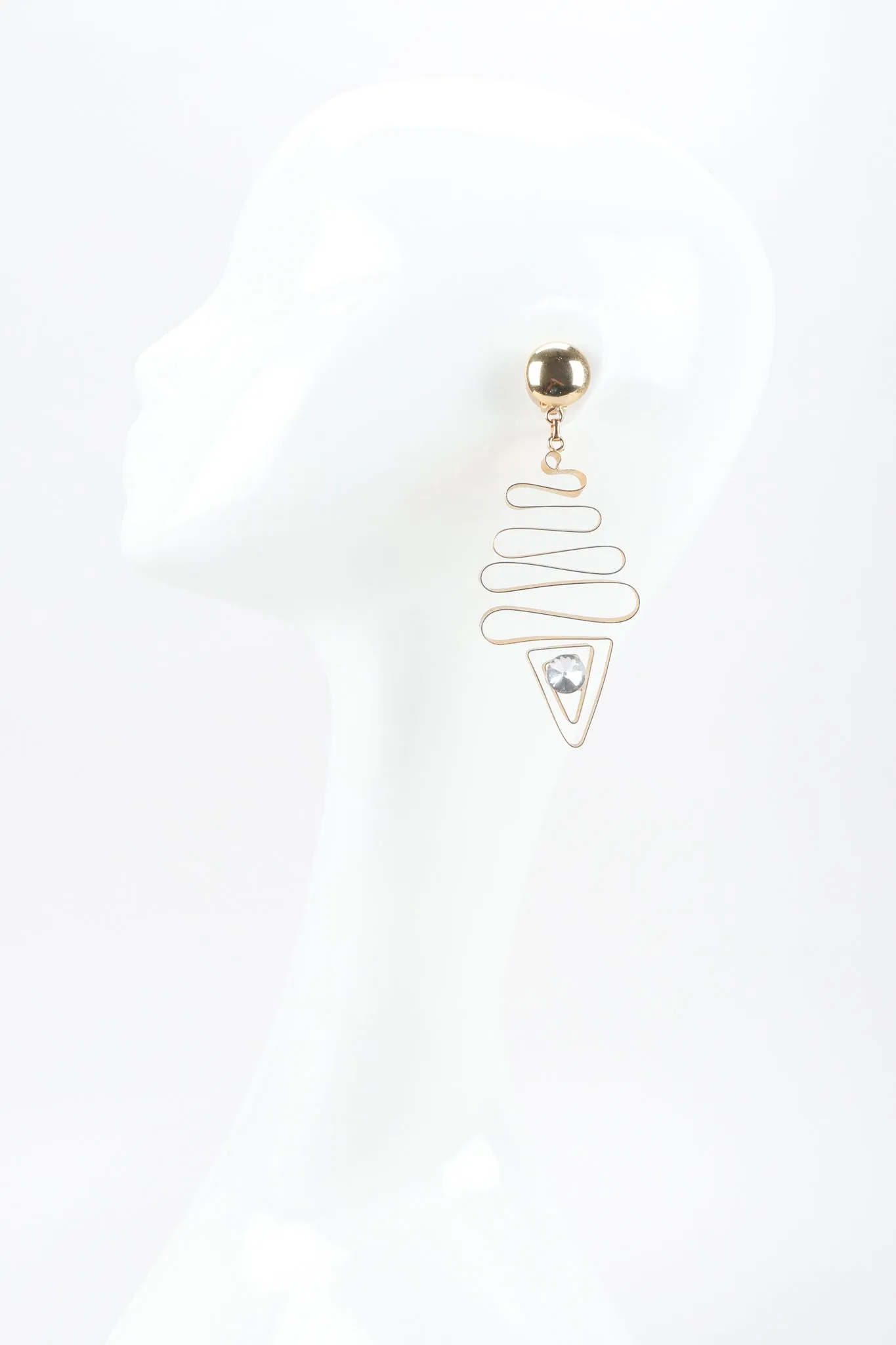 Gold Metal Ribbon Earrings