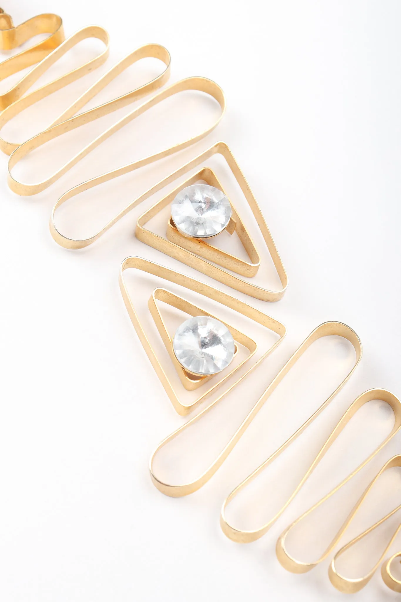 Gold Metal Ribbon Earrings