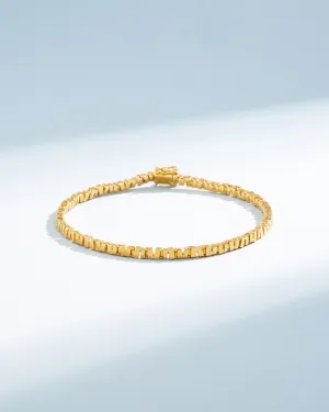 Golden Thin Tennis Bracelet