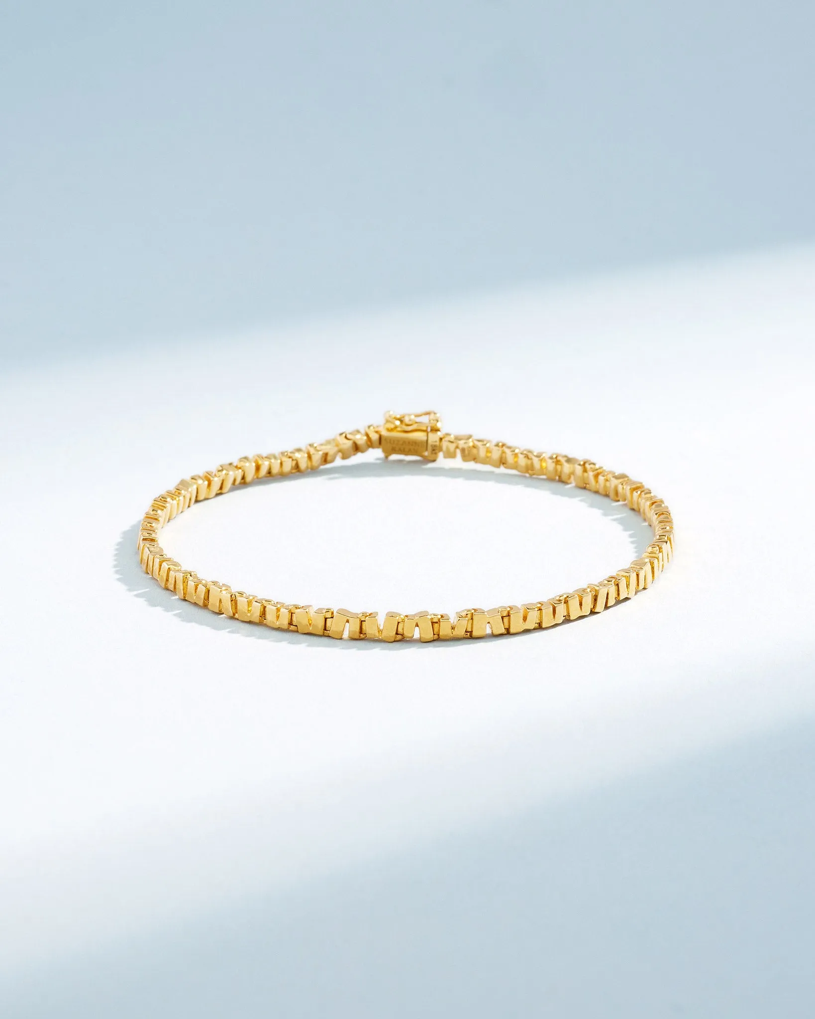 Golden Thin Tennis Bracelet