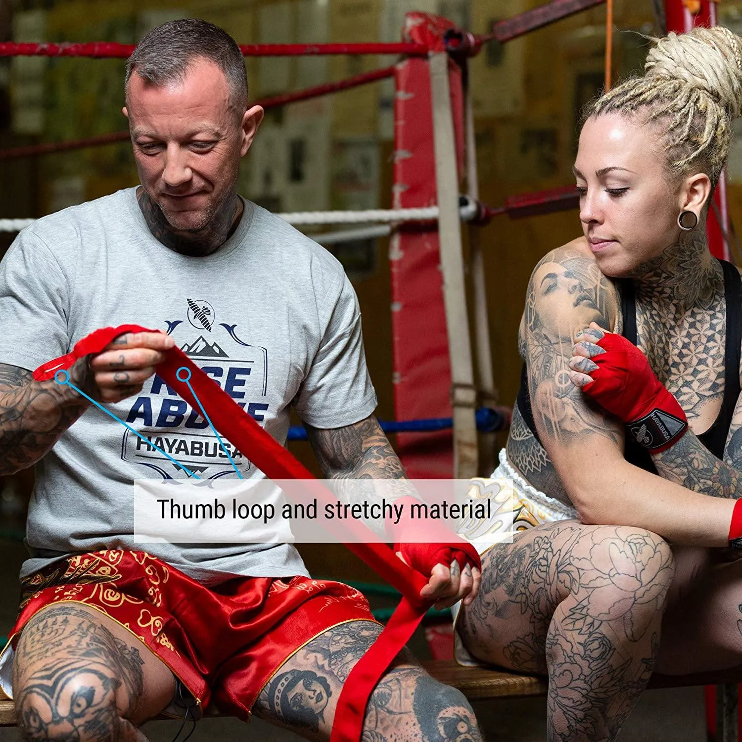 HAYABUSA  PERFECT STRETCH BOXING  HAND WRAPS