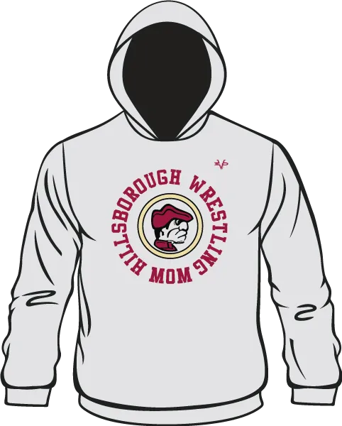 HILLSBOROUGH WRESTLING CLUB Semi Sublimated Silver Hoodie 2 (MOM)