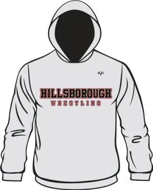 HILLSBOROUGH WRESTLING CLUB Semi Sublimated Silver Hoodie