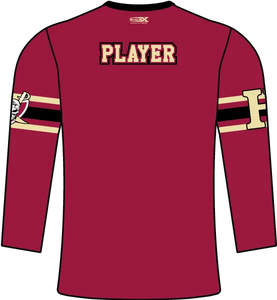 HILLSBOROUGH WRESTLING CLUB Sublimated Crew Neck Long Sleeve Jersey Cardinal