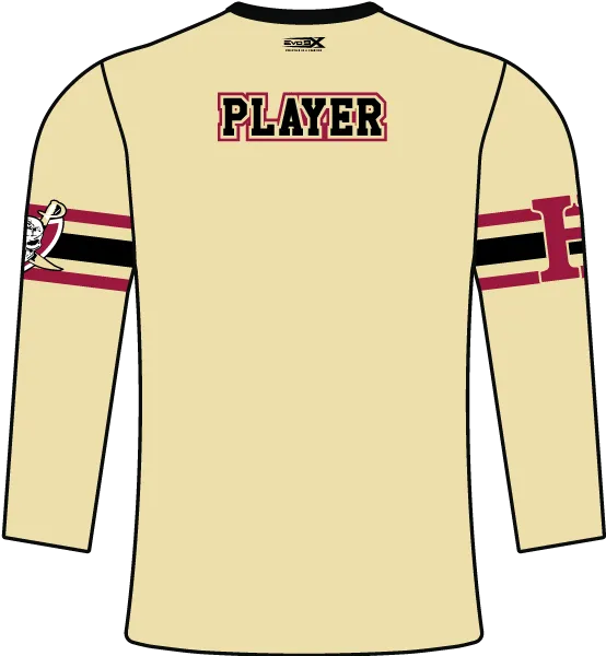HILLSBOROUGH WRESTLING CLUB Sublimated Crew Neck Long Sleeve Jersey Gold