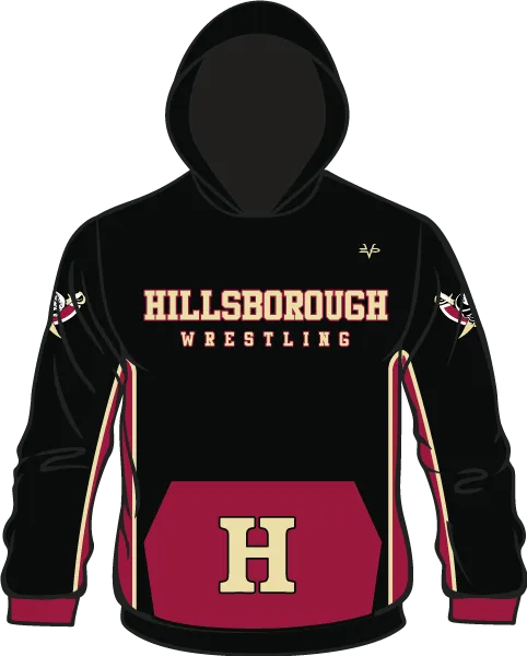 HILLSBOROUGH WRESTLING CLUB Sublimated Hoodie Black