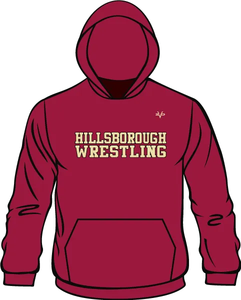 HILLSBOROUGH WRESTLING CLUB Sublimated Hoodie Cardinal